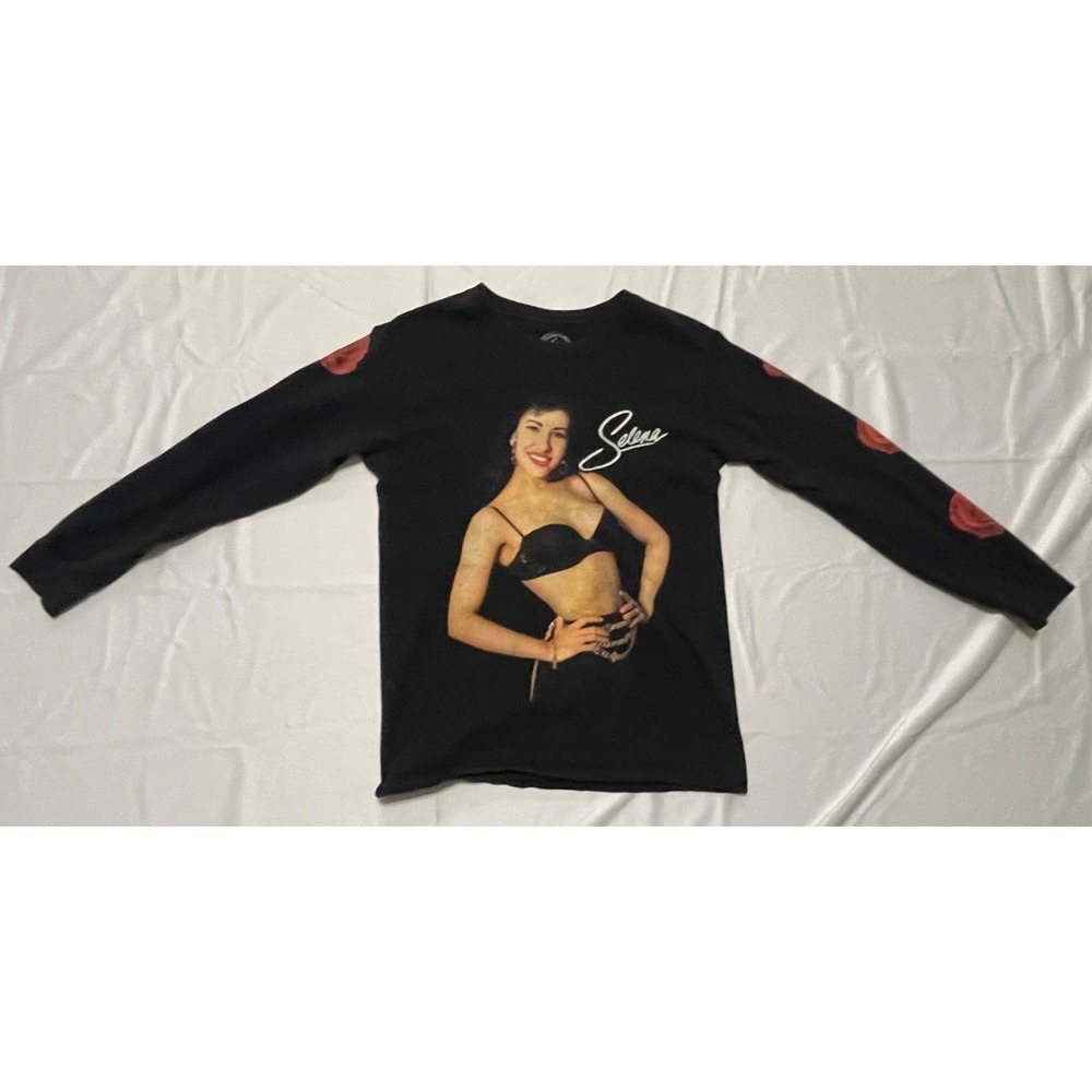 Selena‎ Quintanilla Long Sleeve Black Graphic T-Shirt 2020 Official Size S